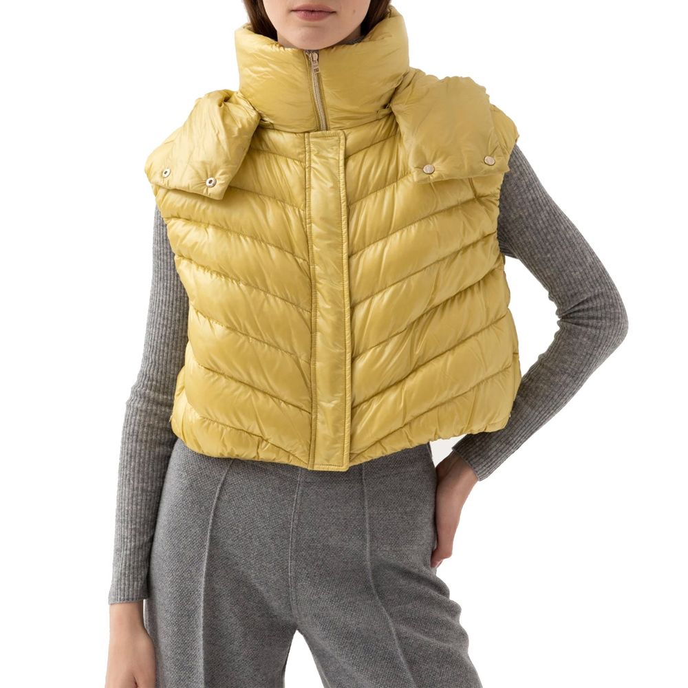 Zweifarbige ärmellose Jacke aus Polyamid