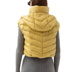 Zweifarbige ärmellose Jacke aus Polyamid