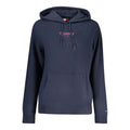 Blauer Kapuzenpullover aus Baumwolle für Damen