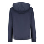 Blauer Kapuzenpullover aus Baumwolle für Damen