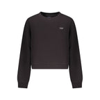 Black Cotton Women Sweatshirt