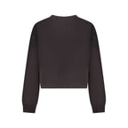Black Cotton Women Sweatshirt