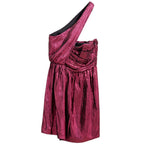 Fuchsiafarbenes kurzes Viskosekleid