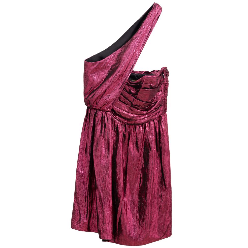 Fuchsiafarbenes kurzes Viskosekleid