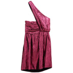 Fuchsiafarbenes kurzes Viskosekleid