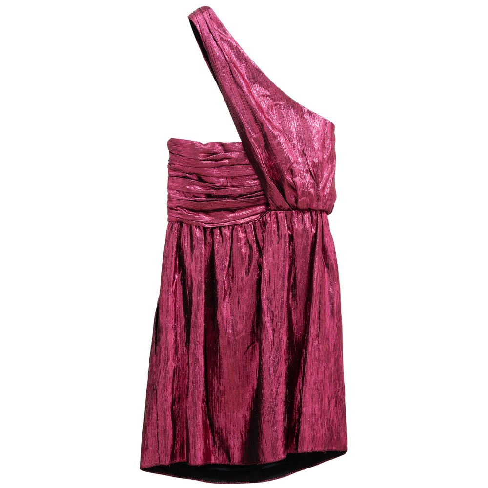 Fuchsiafarbenes kurzes Viskosekleid