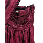 Fuchsiafarbenes kurzes Viskosekleid