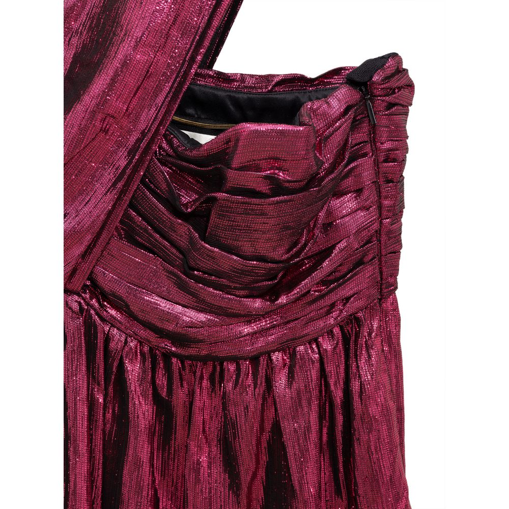 Fuchsiafarbenes kurzes Viskosekleid