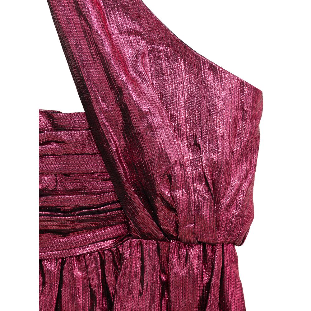 Fuchsiafarbenes kurzes Viskosekleid