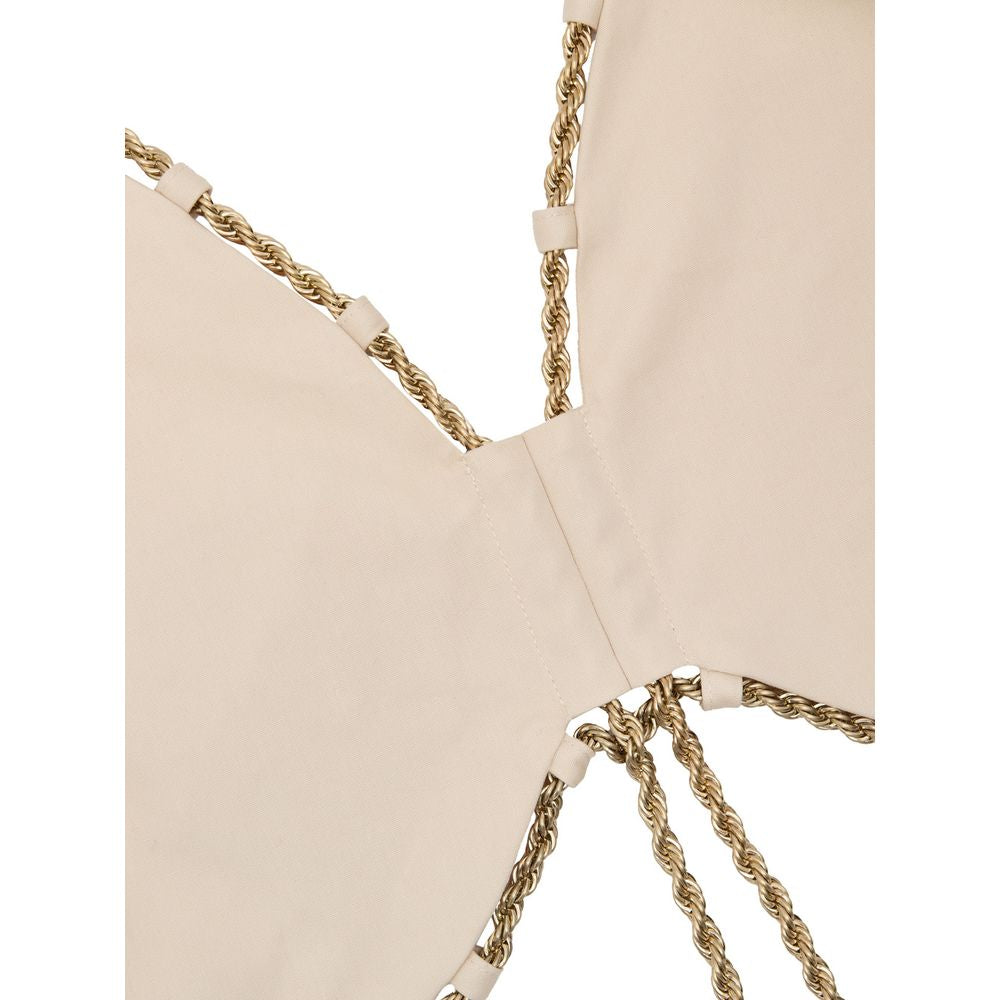 Beige Weste aus Baumwolle