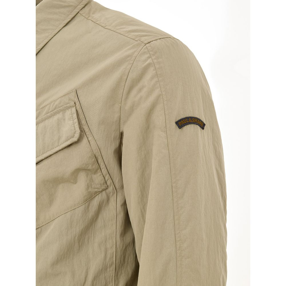 Beige Polyester Coat