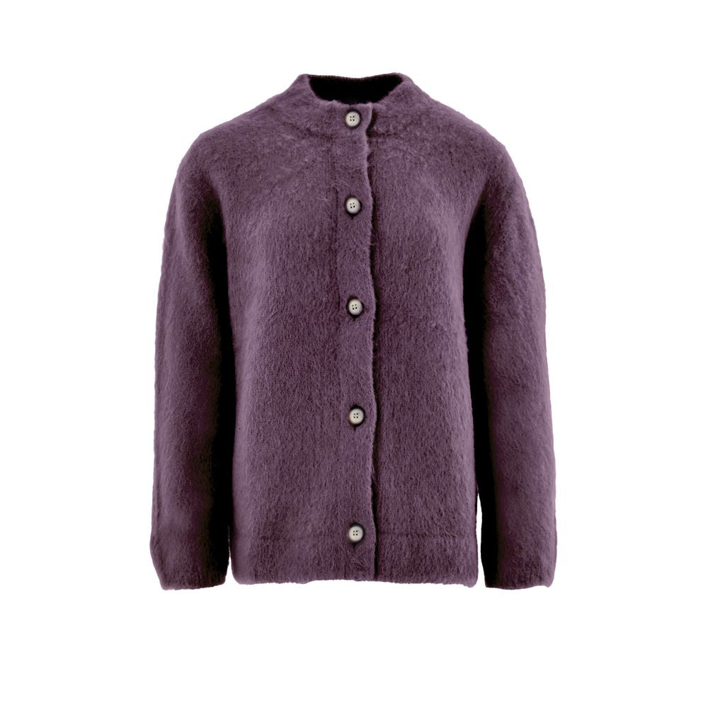Cardigan in lana bordeaux