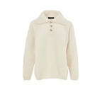 White Wool Polo Shirt