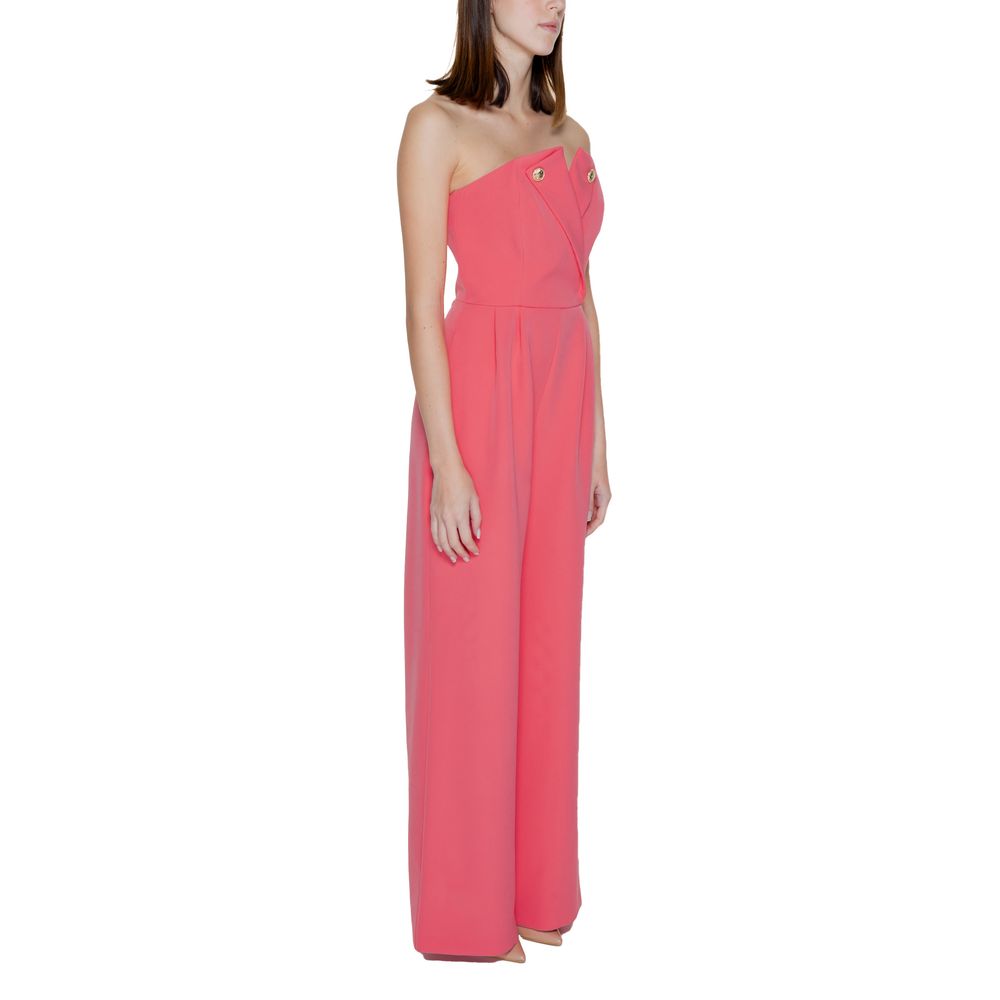 Orange Polyester Jumpsuit