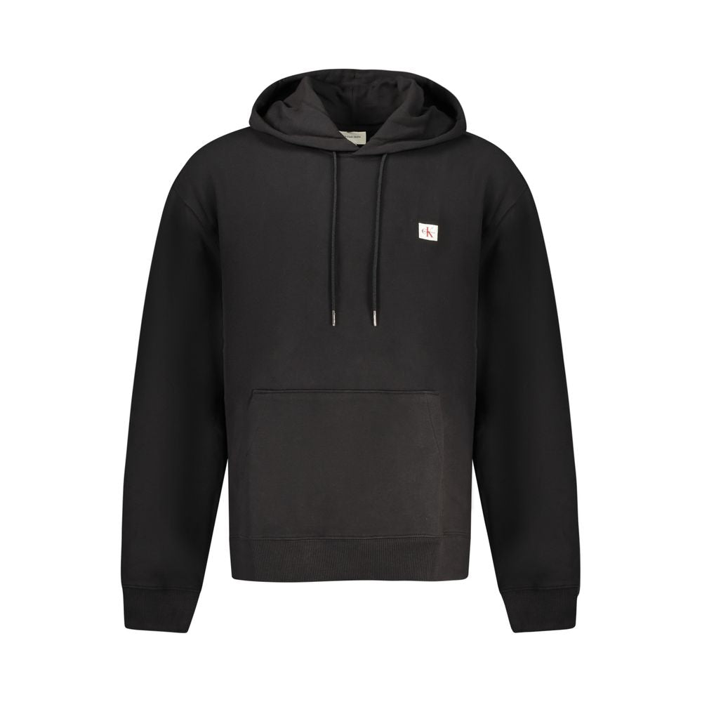 Schwarzer Kapuzenpullover für Herren aus Baumwolle