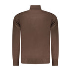 Brauner Polyamid-Herrenpullover