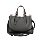 Schwarze Damenhandtasche aus Polyurethan