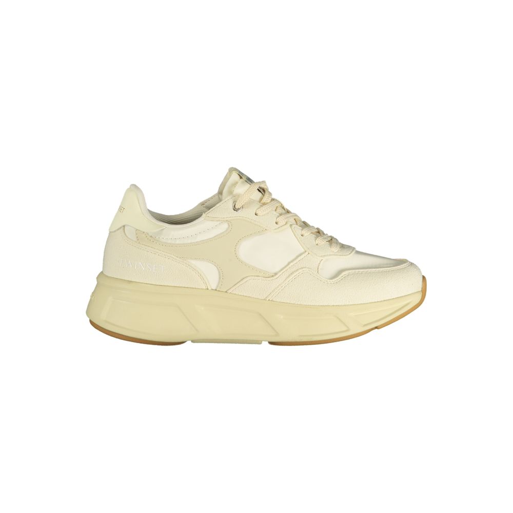 Beige Polyurethan Damen-Sneaker