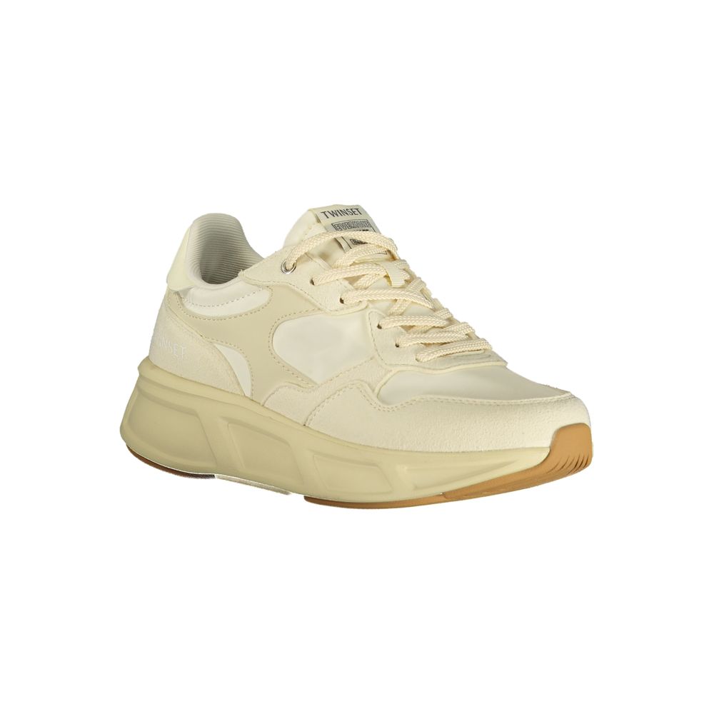 Beige Polyurethan Damen-Sneaker