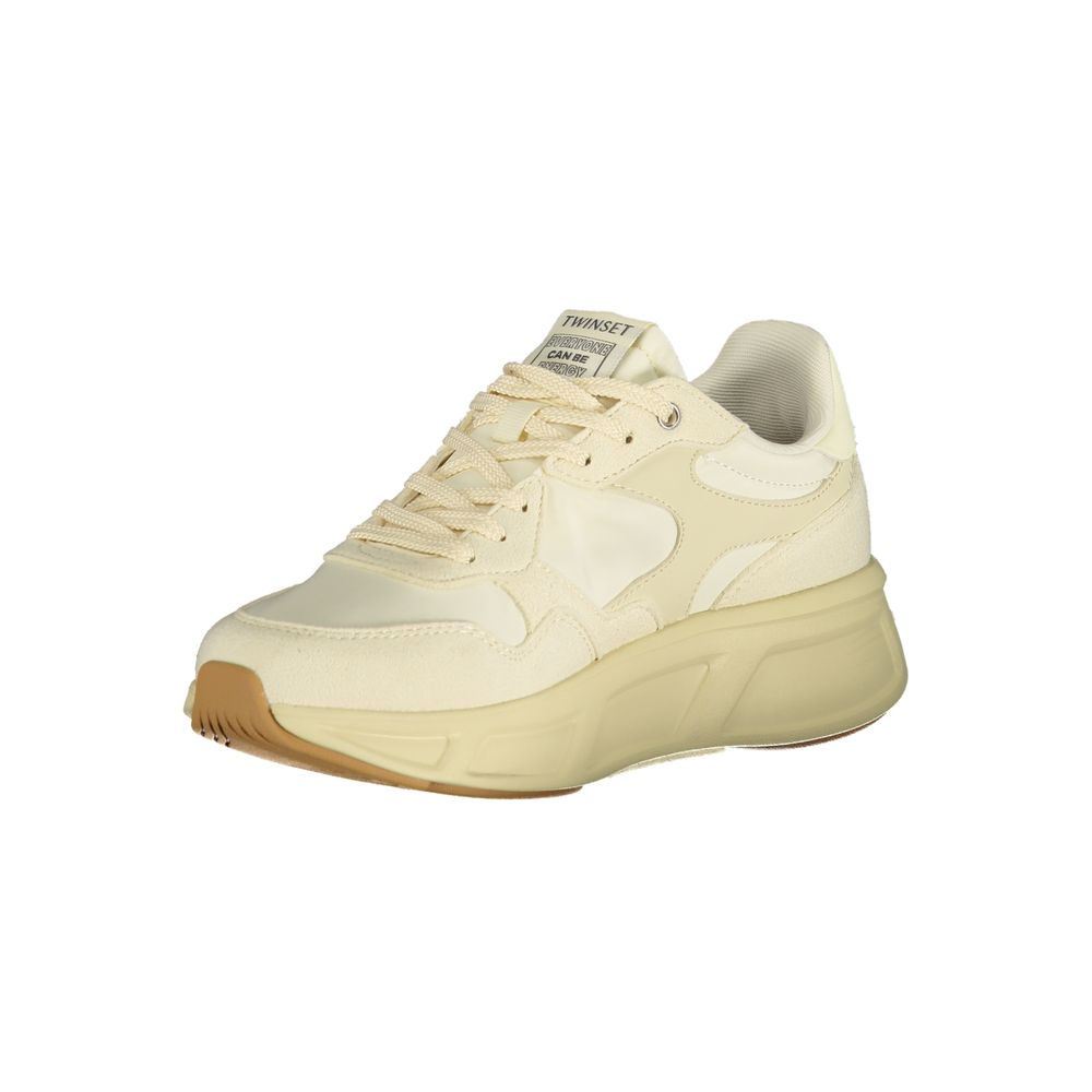Beige Polyurethan Damen-Sneaker