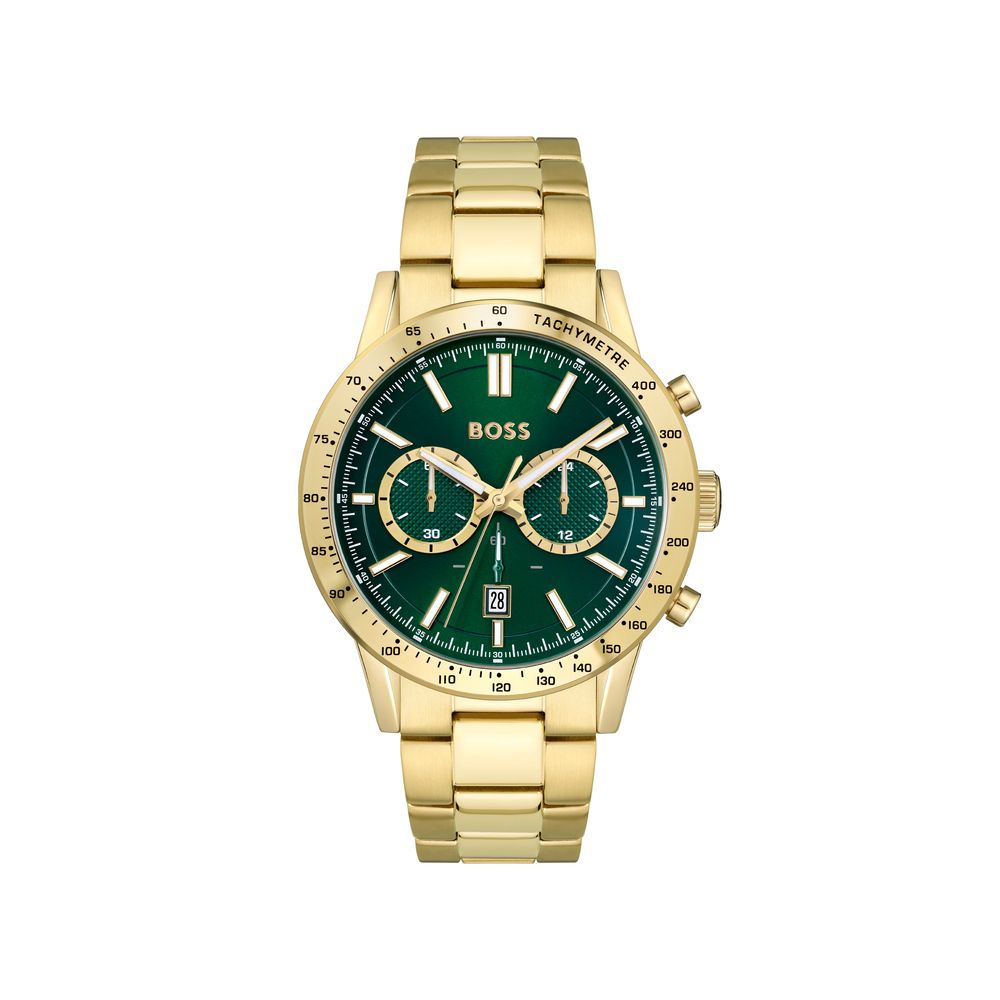 Goldfarbene Edelstahl-Armbanduhr