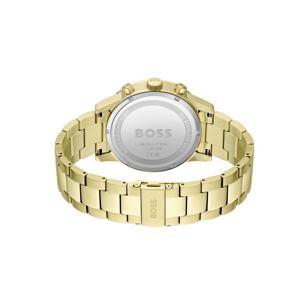 Goldfarbene Edelstahl-Armbanduhr