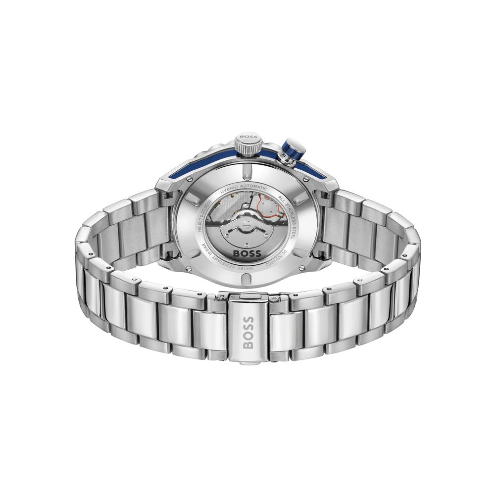 Graue Edelstahl-Kleideruhr