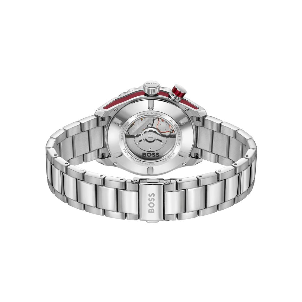 Orologio da abito in acciaio inossidabile grigio