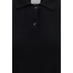 Black Cashmere Polo Shirt