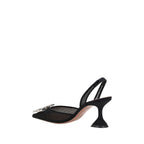 Schwarze Nylon-High-Heel-Pumps