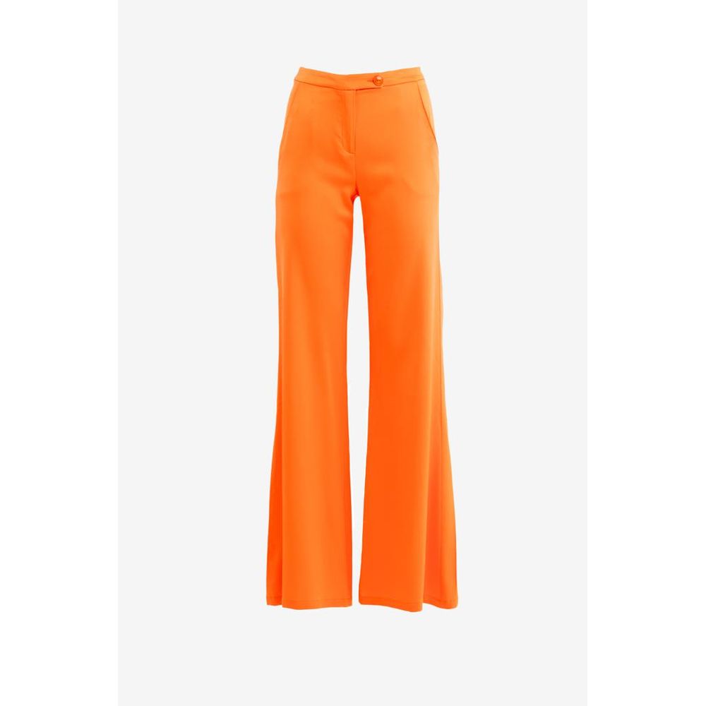 Orangefarbene legere Hose aus Viskose