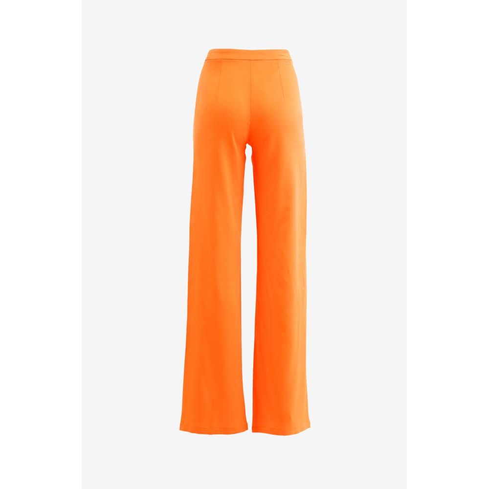 Orangefarbene legere Hose aus Viskose