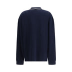 Blaues Baumwoll-Polo-Shirt