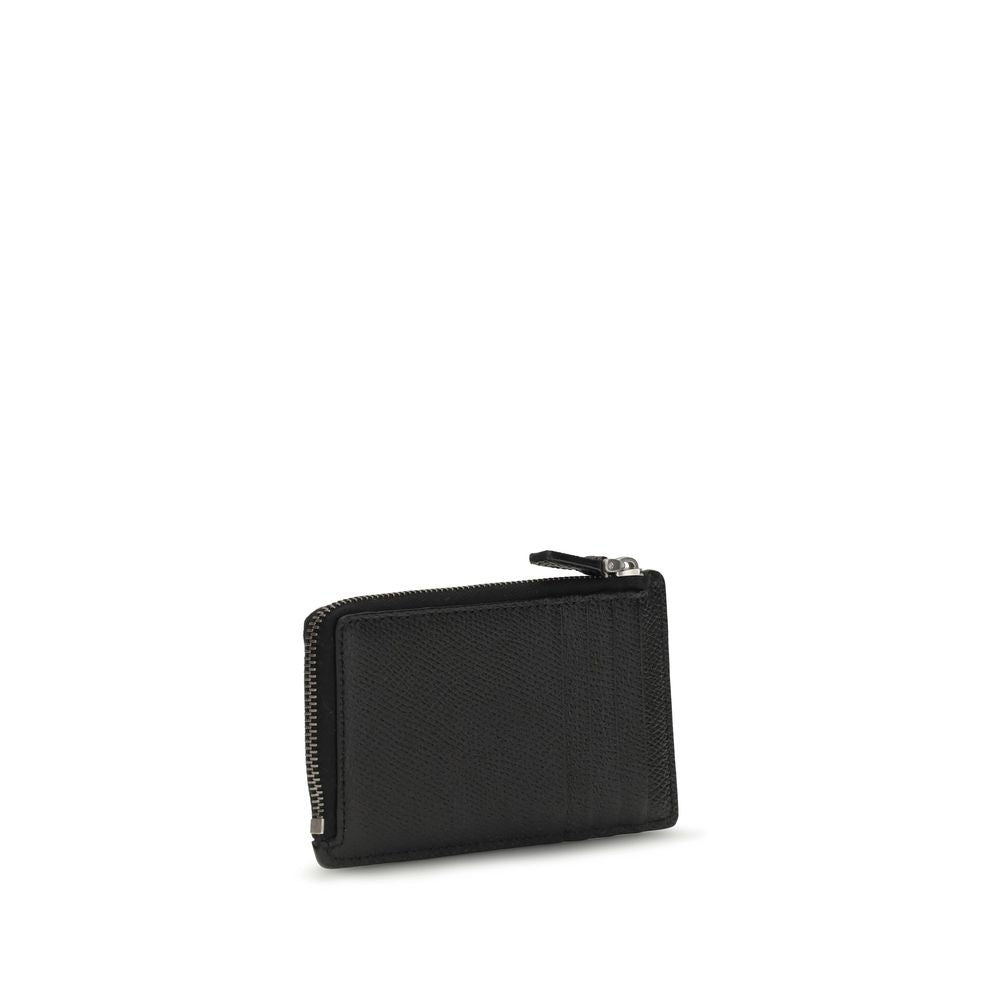 Brieftasche aus schwarzem Kalbsleder Bos Taurus