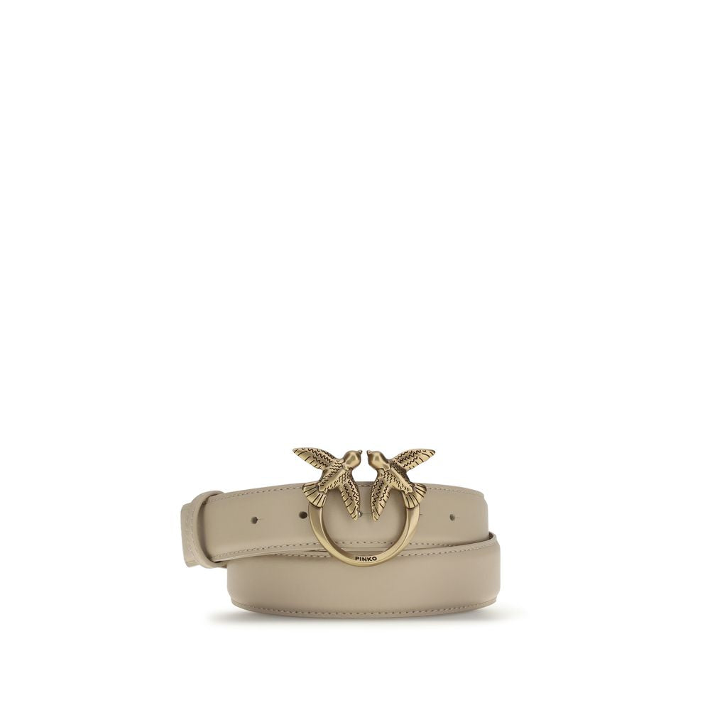 Beige Kalbsleder Bos Taurus Gürtel