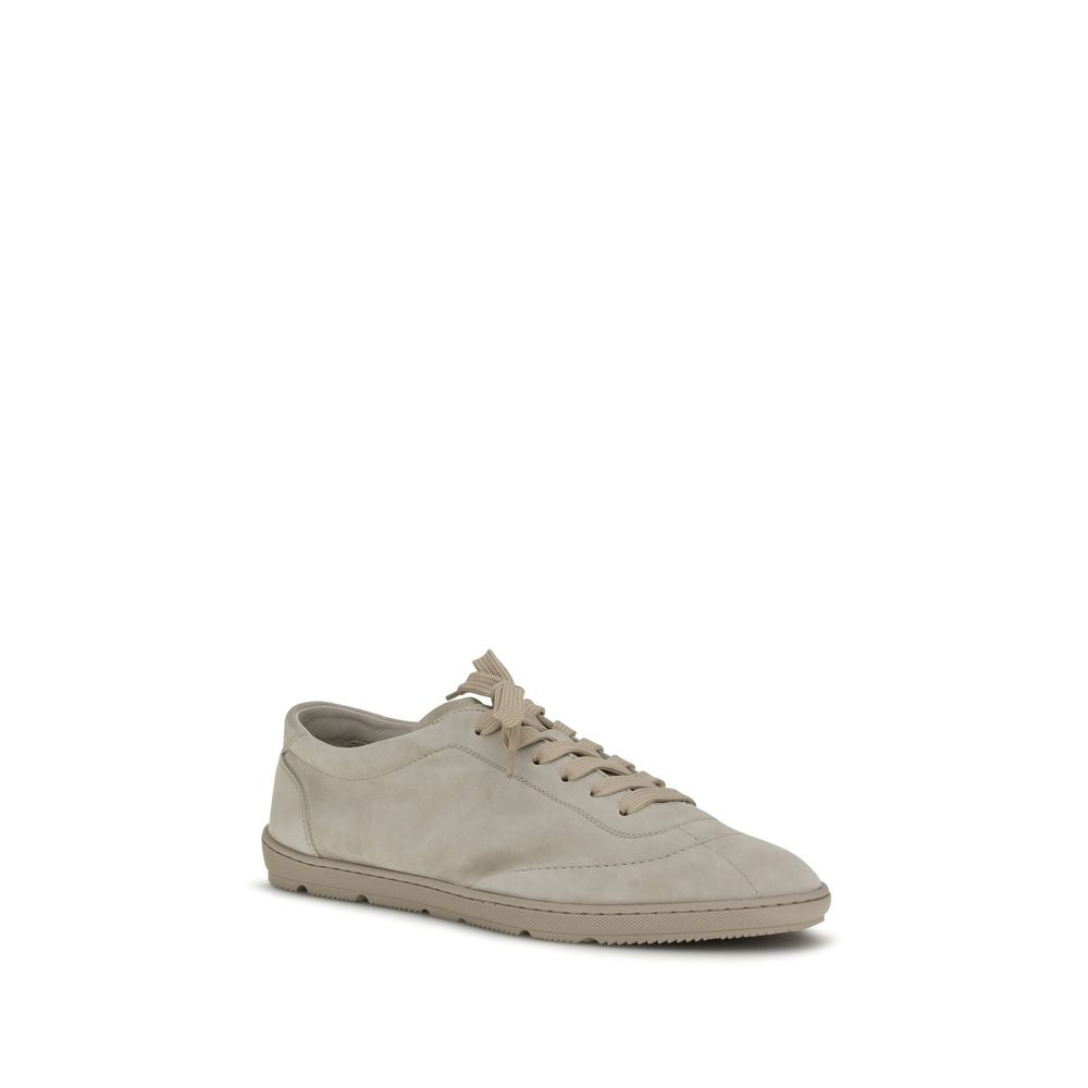 Beige Kalbsleder Bos Taurus Low Top Sneaker