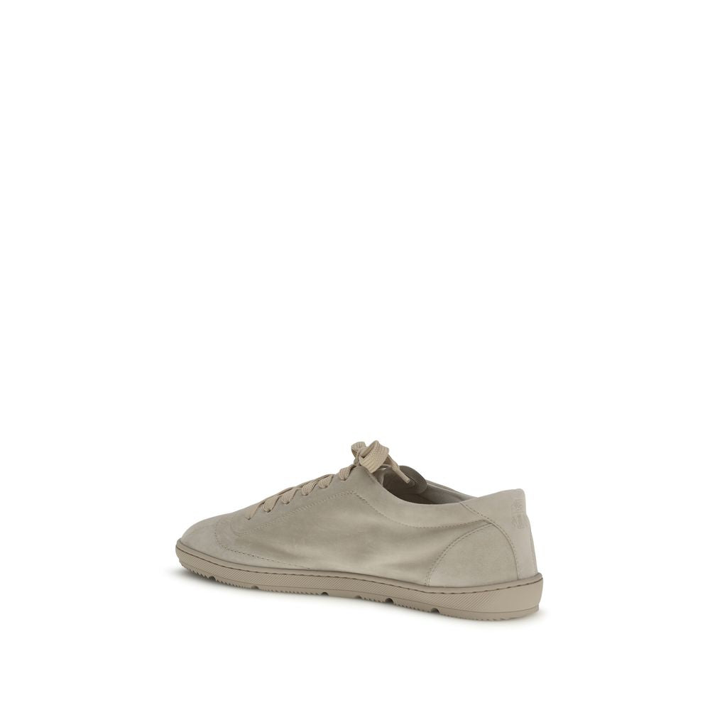 Beige Kalbsleder Bos Taurus Low Top Sneaker