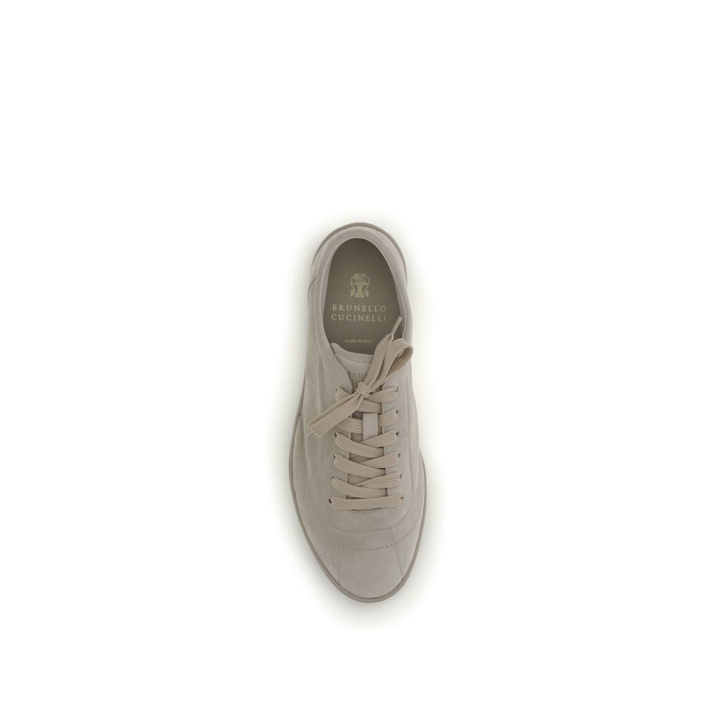 Beige Kalbsleder Bos Taurus Low Top Sneaker