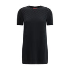 Black Wool Oves Aries Casual Dress