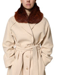 Brown Mink Fur Collar Women Neck Wrap 60cm x 14cm Scarf