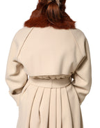 Brown Mink Fur Collar Women Neck Wrap 60cm x 14cm Scarf