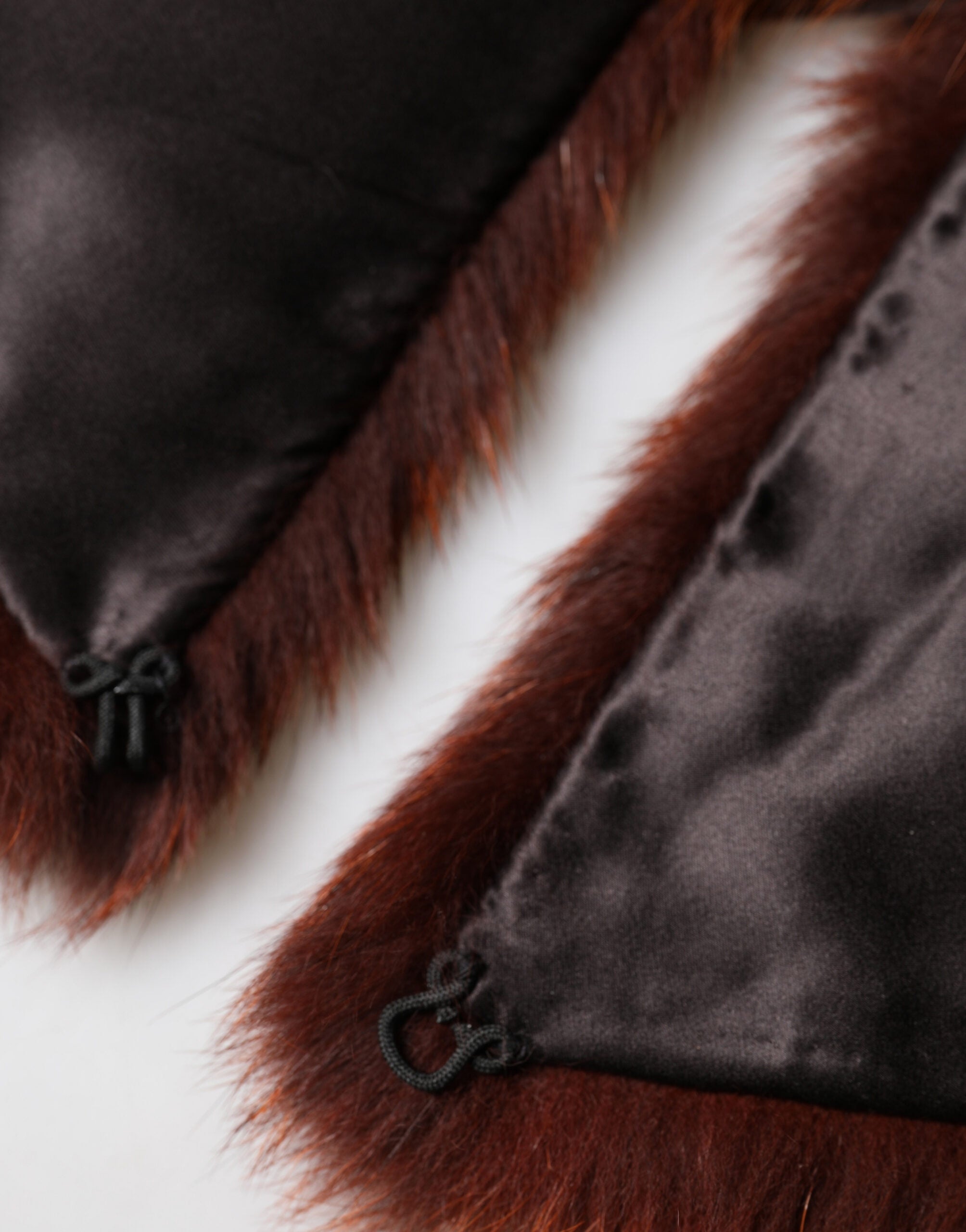 Brown Mink Fur Collar Women Neck Wrap 60cm x 14cm Scarf