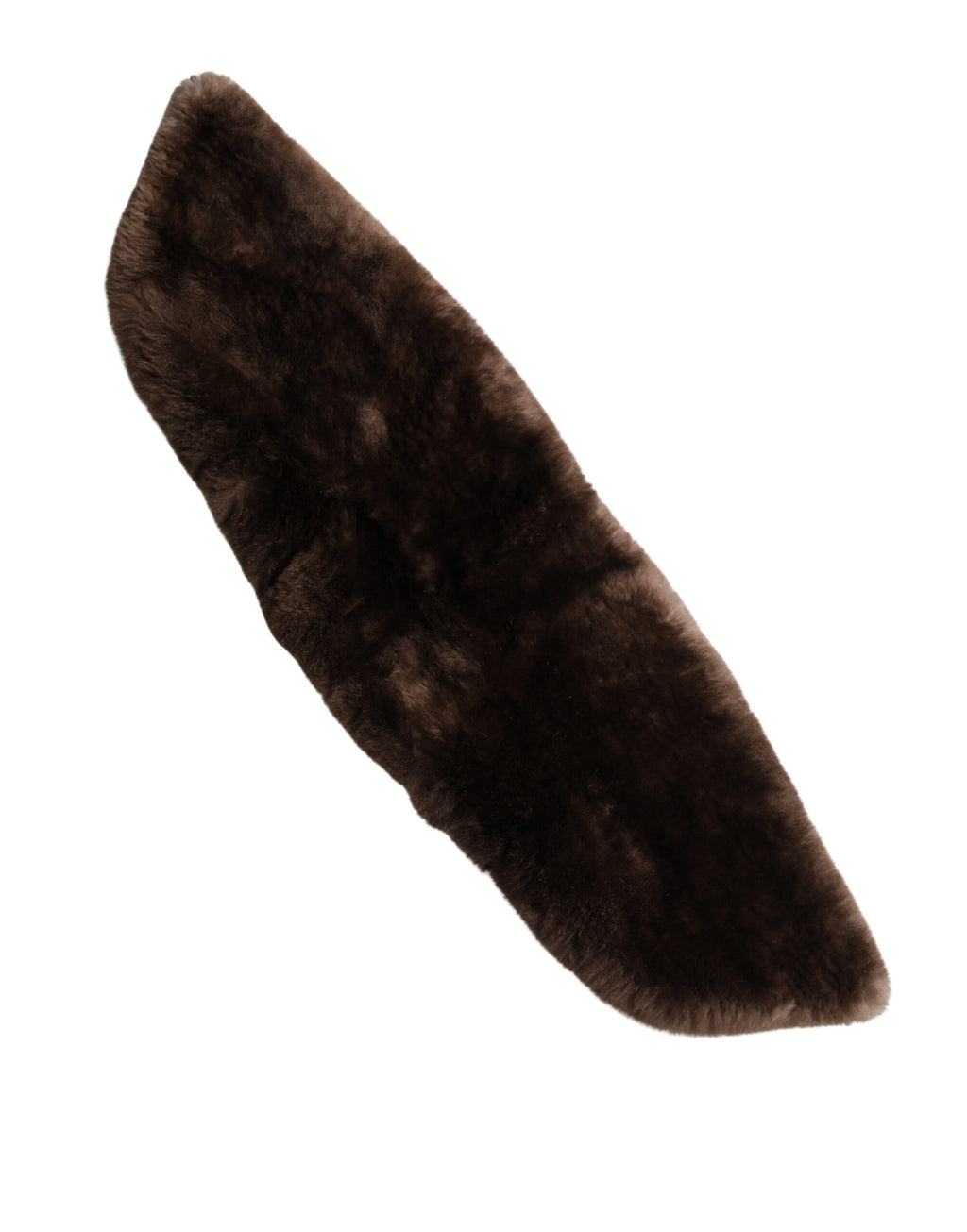 Brauner Kunstpelz Schulterkragen Nackenwärmer 60cm x 14cm Schal
