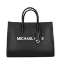 Schwarze Lederhandtasche