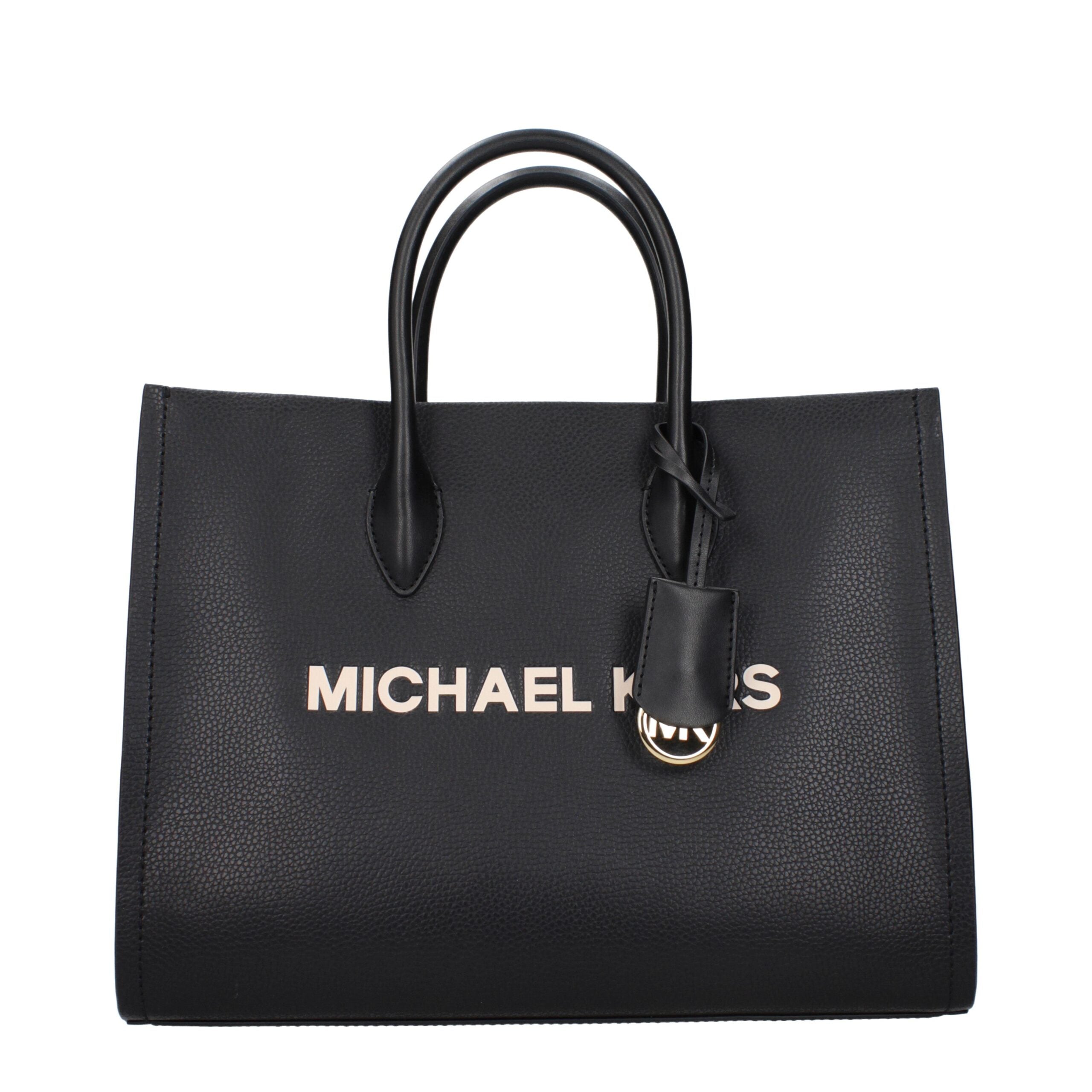 Schwarze Lederhandtasche