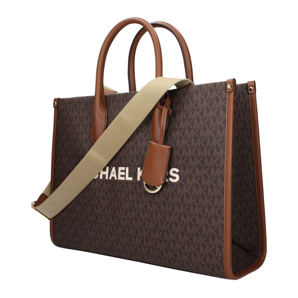 Braune Stoffhandtasche