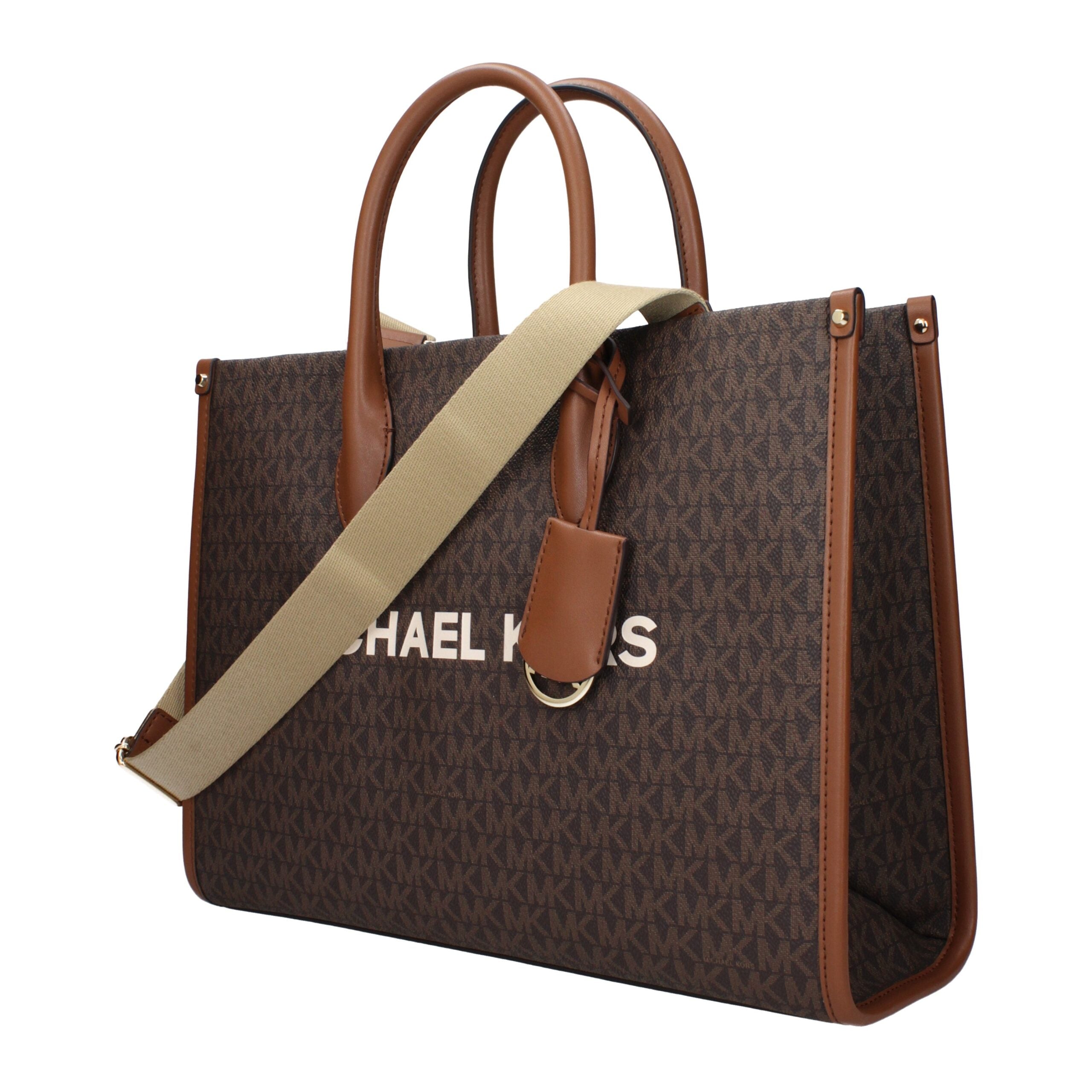 Braune Stoffhandtasche