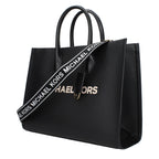 Schwarze Lederhandtasche