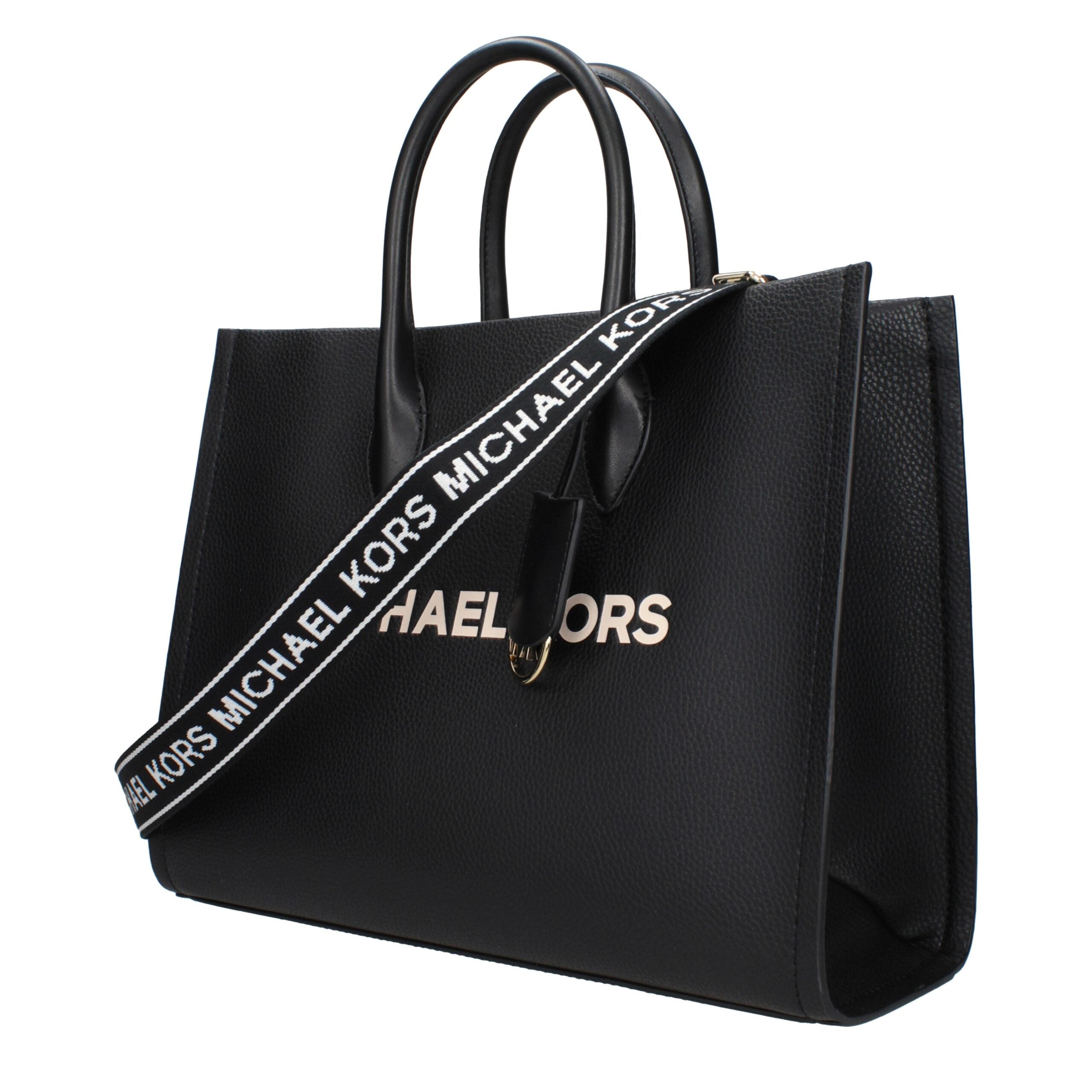 Schwarze Lederhandtasche