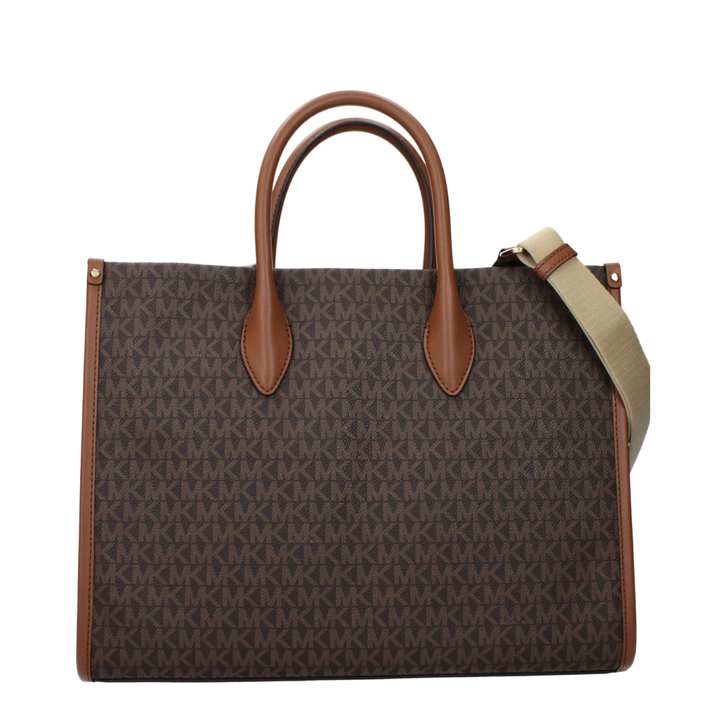 Braune Stoffhandtasche